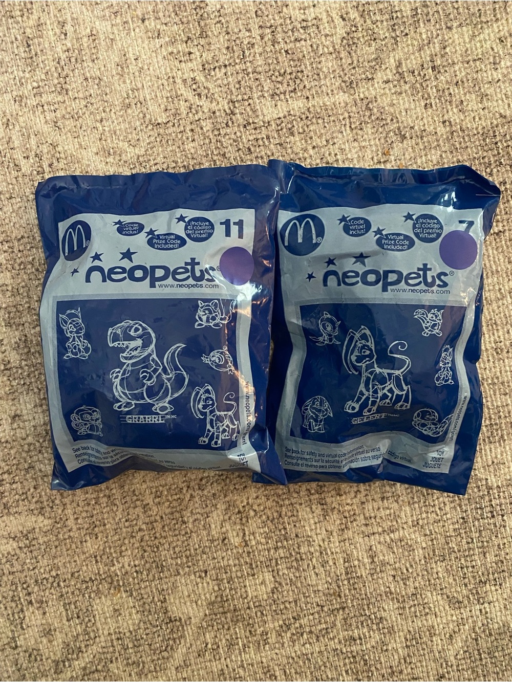 Neopets McDonald's 2005 Happy Meal Toy Lot for Ages 3-4 Years Sealed NIB